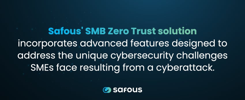 Safous' SMB Zero Trust solution incorporates advanced features designed to address the unique cybersecurity challenges SMEs face.